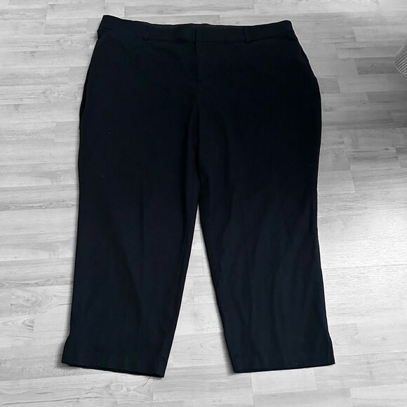 Ava & Viv Plus Size Ankle Cut Black Pants Size 24 - Picture 3 of 6